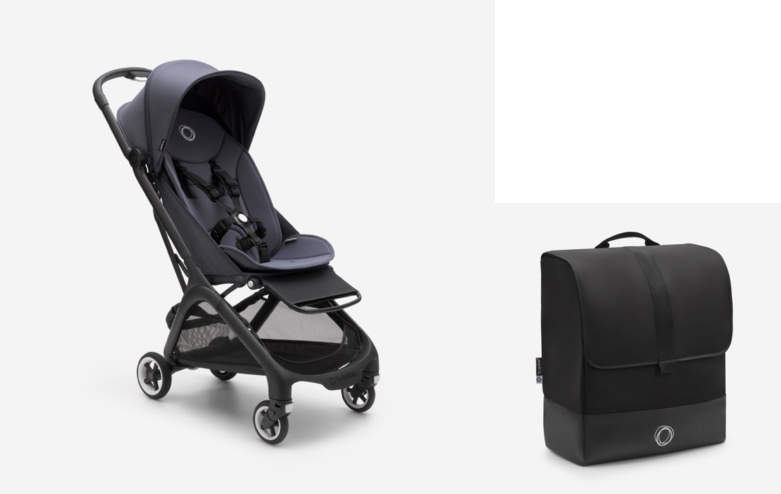 Silla de Paseo BUTTERFLY Azul Tormenta + Bolsa de Transporte BUGABOO